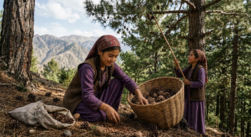Harvesting Pine Nuts