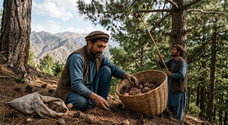 Harvesting Pine Nuts -1
