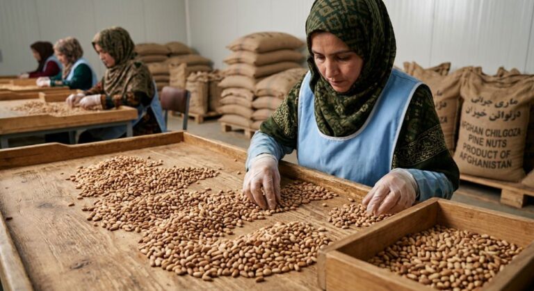 pine nuts production