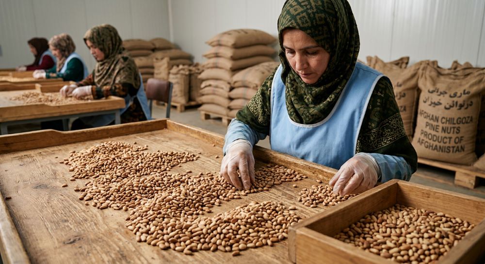 pine nuts production