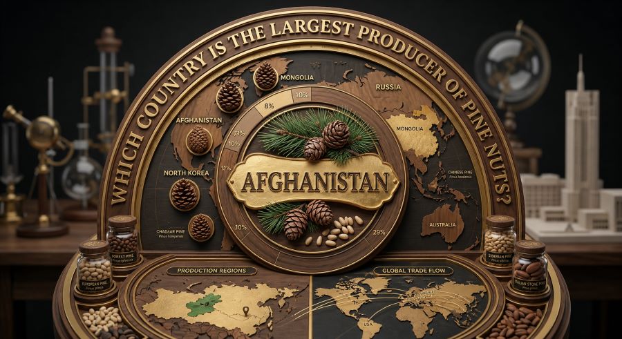 Which country is the largest producer of pine nuts?